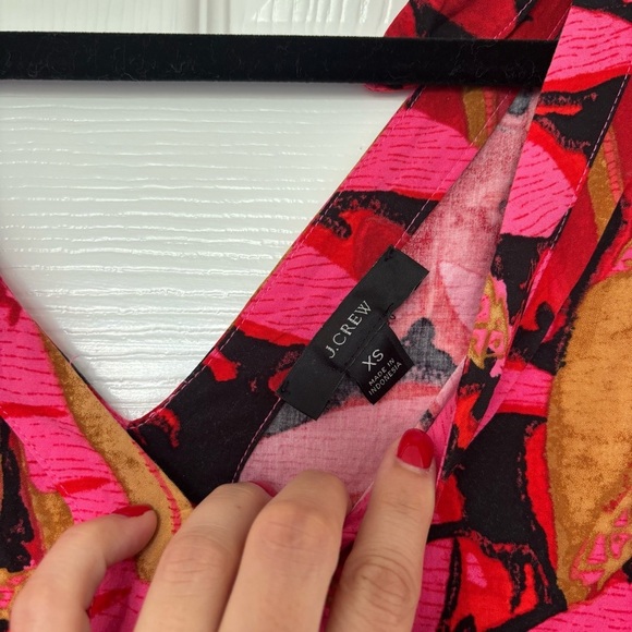 J. Crew Patterned Tank With Tie Details Size Extra Small - Picture 4 of 5